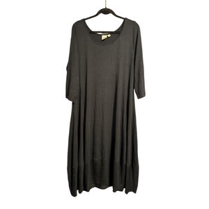 Truth + Style Black Swing Flowy Bubble Lagenlook Dress Size Size L